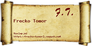 Frecko Tomor névjegykártya